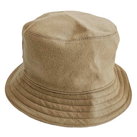 HERMES BEIGE HARPER H SELLIER CASHMERE BUCKET HAT (56) - Picture 4 of 9